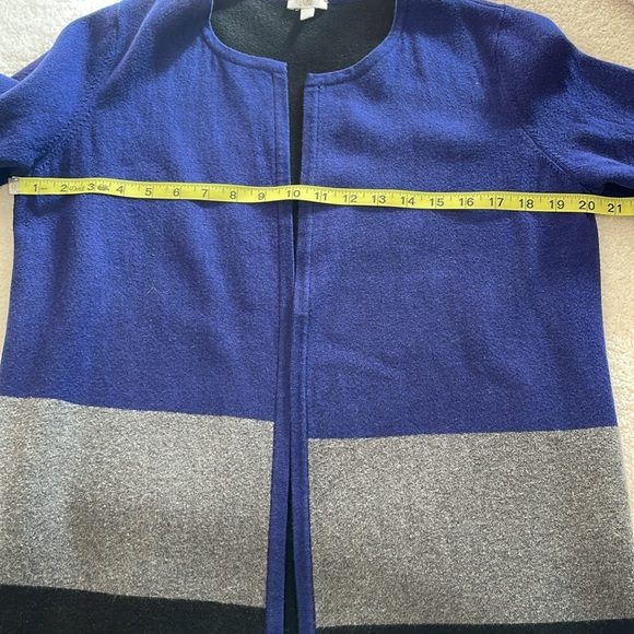 Talbots color block open cardigan blazer MP - Picture 5 of 10